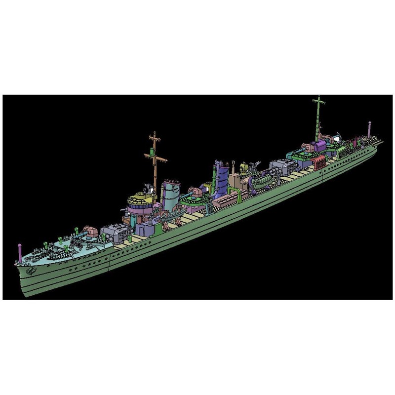 Yamashita Hobby NV11 1/700 Ship Model Series Destroyer Mutsuki Opening