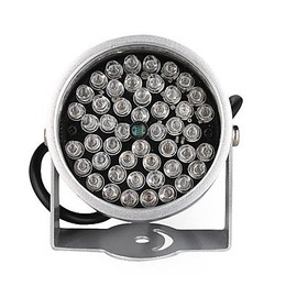 BW® Infrared Illumination Light with 48 IR LEDs for Night Vision CCTV Camera - Silver
