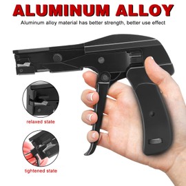 Cable Tie Gun for 1.8-6.5mm Nylon Ties | Wider Range & Durable Metal Body | Adjustable Tension & Flush Cut Tool