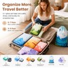 7-Piece Compression Packing Cubes for Travel, Patterned Expandable Luggage Organizer
