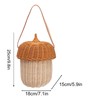 Kuuleyn Mushroom Basket, Kids Rattan Storage Basket Hand Woven Decorative