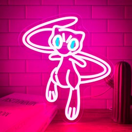 Bulbasaur Neon Signs for Wall Decor, USB Powered for Bedroom Bar Store Birthday Party Man Cave Christmas Supply Gifts Lighting Home Outdoorfun:_Mew