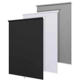 HABEASE Blackout Roller Shades Blinds Cordless for Windows Without Tools and Drill,Cordless Free-Stop Blinds with Thermal Insulated, Easy to Install (35" W x 72" H, Black)