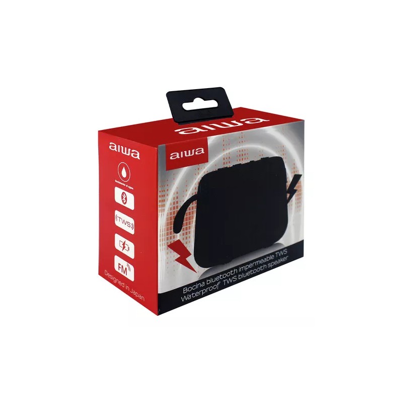 Aiwa Bocina Aiwa Awkf3b Inalambrica Resistente Al Agua Negro 110v