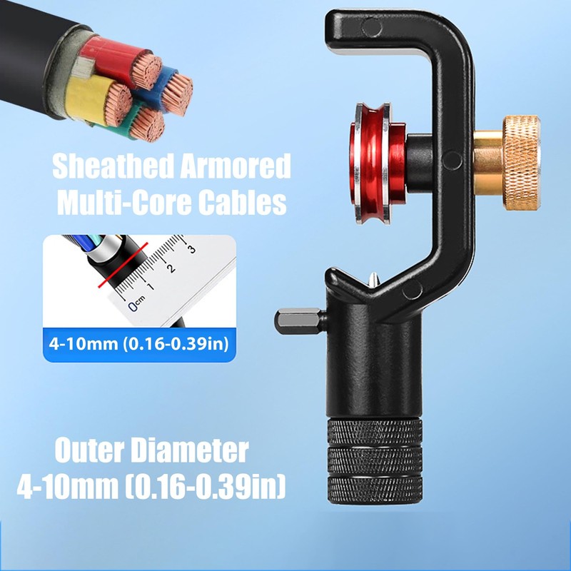 4-10mm Armored Cable Stripper, Ring/Longitudinal Fiber Optic Cable Electrical Wire