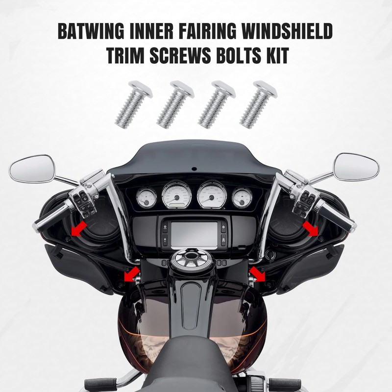 VGMOTO 39PCS Motorcycle Batwing Inner Fairing Bolt Kit - Stainless