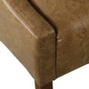 HomePop Modern Swoop Arm Accent Chair - Distressed Brown Faux