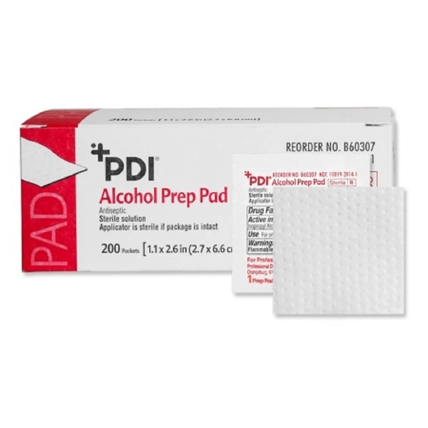 Pdi Alcohol Prep Pads, White, 200/box