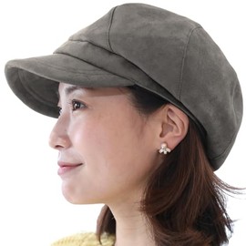 DreamHats Women's Hat, Autumn & Winter, Faux Fade, Antibacterial, Anti-Odor Sweat-stop, Six Sides, gray