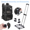 HOVONO Double-Compartment Pet Carrier Backpack with Wheels for Small Cats