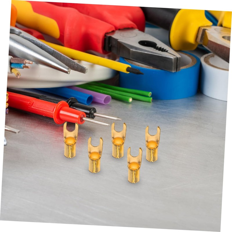 KOMBIUDA 20pcs U Shaped Terminal Connectors for Amplifiers and Compatibility