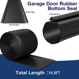 Garage Door Seals Bottom Rubber, zxbaers Garage Door Bottom Seal Weather Seal Replacement for Clopay Weatherproof Strip Replacement Seal (16.8FT)