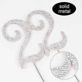 LINGPAR Decoración para Tarta de 22 años de, con Diamantes de imitación, Ideal como decoración para Tartas de 22 años o para Fiestas de 22 años de Edad, Color Plateado