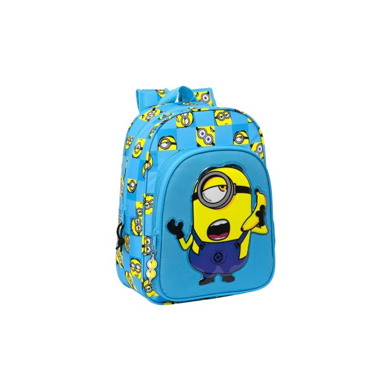 Safta Children's Backpack Adapt.Trolley Minions Mini Static Mullticolor, Estándar, Mullticolor