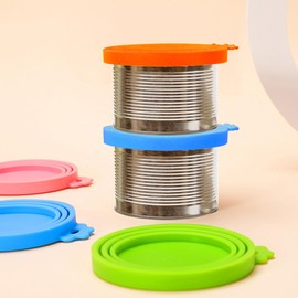 Lydia's Deal Can Covers for Pet Food Cans, Universal Silicone Can Lids BPA Free & Dishwasher Safe, Pet Food Can Lid Covers Fit Most Standard Size Canned Cat and Dog Food