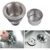 3-1/2 Inch Sink Drain Assembly Kit, Removable Deep Sink Strainer