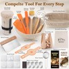 REMEIT Sourdough Starter Kit with Banneton Bread Proofing Basket Set,