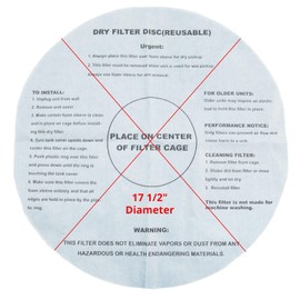 ALL PARTS ETC. Dry Filter For Shop Vac with Mounting Ring, 17.5" Inch Paper Reusable Dry Disc Filter Compatible with Shop Vac, Ridgid, Craftsman and Other Similar Wet Dry Vacuum Cleaners