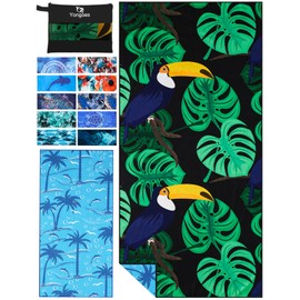 Microfiber Thin Lightweight Beach Towel Sand Free Fast Dry Absorbent Large Towels for Swimming Pool Travel Vacation Beach Accessories Essentials Toucan
