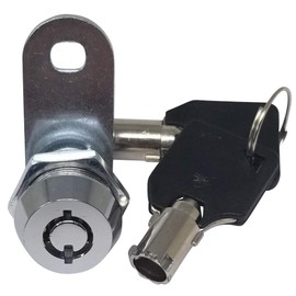 Admiral Locks Tubular Cam Lock, Keyed Alike Removable Key RV Compartment Storage Lock Cabinet Locks (Chrome Pack of 1, 5/8" 180°)
