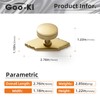 Goo-Ki Champagne Bronze Cabinet Drawer Knobs with Backplate or Spacer