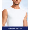 TAILONG White Compression Shirt Men - Athletic Base Layer Sleeveless