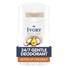 Ivory Aluminum Free Deodorant, Notes of Coconut, 24hr Gentle Deodorant,