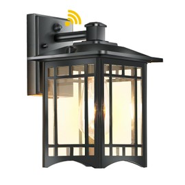 Dusk to Dawn Outdoor Lighting Fixtures Wall Mount, Exterior Front Porch Light with Anti - Rust Feature, Black Wall Sconce Lamp, Waterproof Wall Lantern, Outside Coach Lights for House, Garage, Doorway