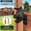 NouraVita Self-Locking Gate Latch Heavy Duty Post Mount Wood/PVC Fence