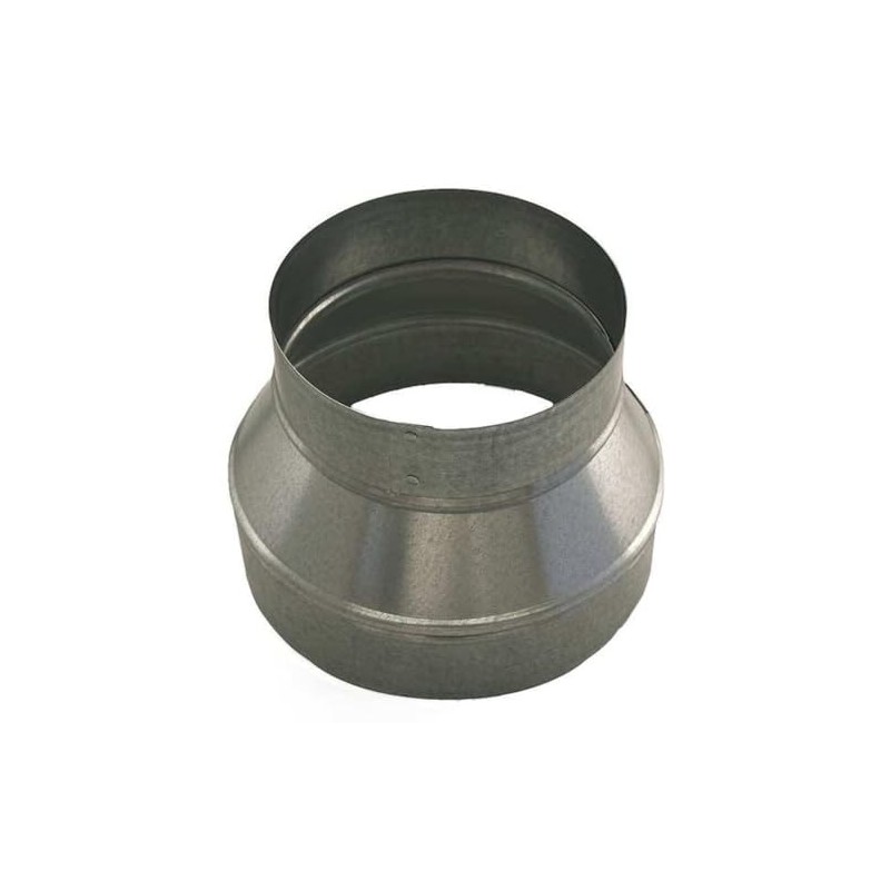 8" x 7" Round Reducer Duct Fitting, 24 ga.
