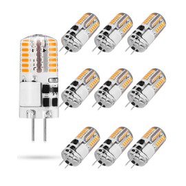 NQWKMZMDJ 10 Pack G4 LED Bulb 12V AC/DC, JC Bi-Pin Base 2W G4 Bulb Equivalent 10W-20W T3 Halogen Lamp, No Flicker Warm White 2700K LED Lights 180LM for Chandelier Pendant Wall Home Lighting