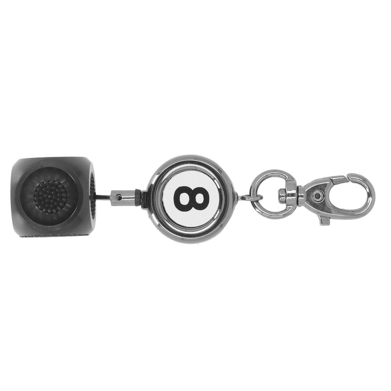 Pool Cue Tip Repair Tool with Retractable Key Ring Billiard