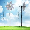 BATTIFE 10 Pack Reflective Pinwheels for Yard and Garden, Pre-Installed