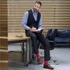 COUVER - Calcetines de vestir unisex de algodón liso liso,