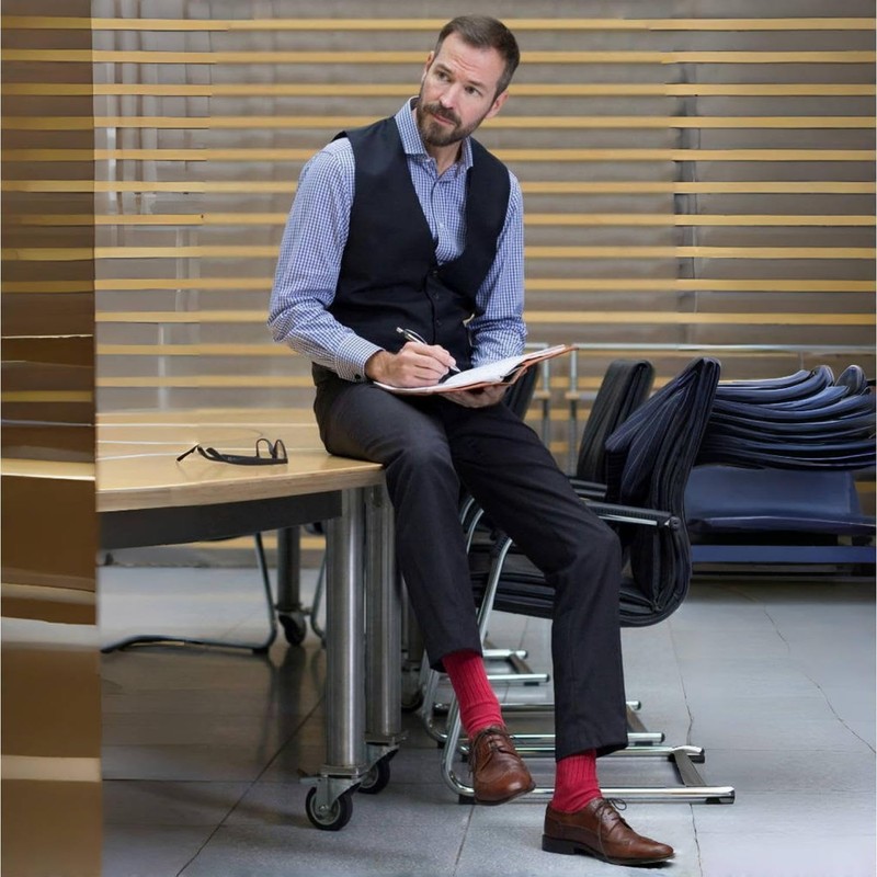 COUVER - Calcetines de vestir unisex de algodón liso liso,