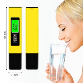 TDS Meter Digital Water Tester - 4-in-1 TDS Meter, EC & Water Tester with Temperature Sensor, 0-9990 PPM, High-Precision Water Quality Tester for Drinking Water, RO/RODI System, Aquarium, Hydroponics