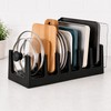 6-Slot Pot Lid Organizer for Kitchen Cabinets – Space-Saving Cookware