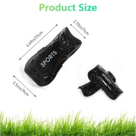 Shin Pads,Soccer Shin Guards, 7-16 Years Child Soccer Shin Pad,Lightweight Breathable Protective Gear Football Shinguard,Football Shin Pads (Black,17cm)