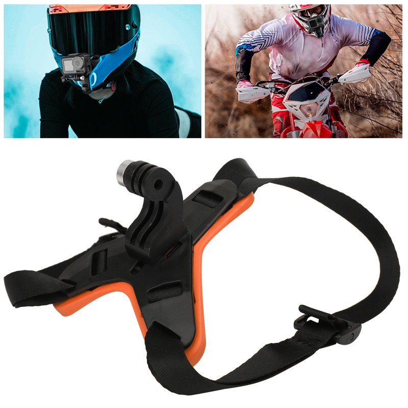 Motorcycle Helmet Front Chin Bracket Holder Fixed Strap Mount for
