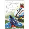 Grandson Birthday Card - Wonderful Grandson - Sporty Rugby Design