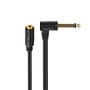 Seadream 3.5mm Female to 6.35mm TS Male Right Angle Connector,