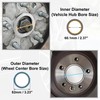 X AUTOHAUX 4 PCS OD 82mm to ID 60.1mm Aluminum