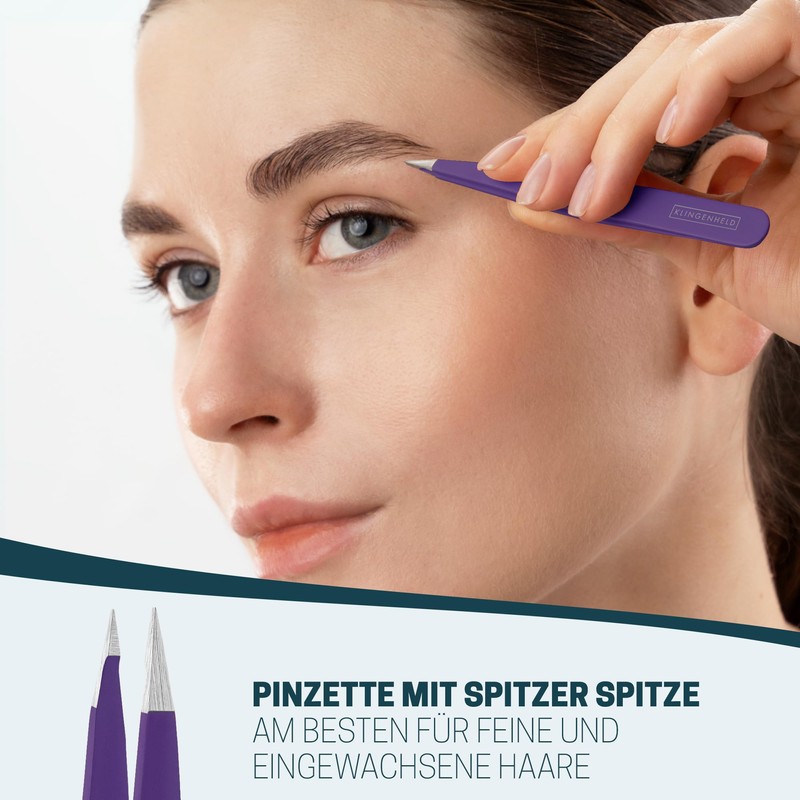 KLINGENHELD® Precise Tweezers Set with Hand-Cut Tips - Perfect for