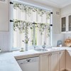 Emvency Eucalyptus Kitchen Window Curtains Valance and Tier Set 36