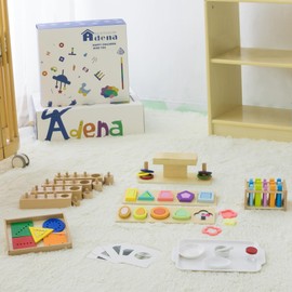 Adena Montessori Play Kit for 22-24 Months Baby Developmental Playset for Toddlers Preschool Learning Toys