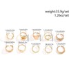 CJIAYUJEW Gold Stackable Rings Set for Women Chunky Silver Layered