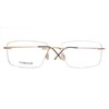 Circleperson Rimless Titanium Eyeglass frames Men Hingeless Light weight 55-18-140,