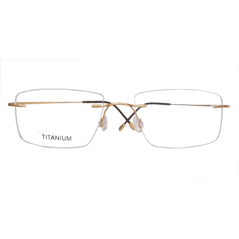 Circleperson Rimless Titanium Eyeglass frames Men Hingeless Light weight 55-18-140,