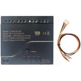 WiFi Smart Relay Switch Module,4 Channel 5V 12V 32V Dry Contact Passive Output Wireless Relay Controller with External Switch Pin,Compatible with Alexa Google Home