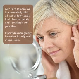 Pure Body Naturals Cold Pressed Tamanu Oil, 4 Fl Oz - Calms Irritated Skin - Moisturises Dry Scaly Skin